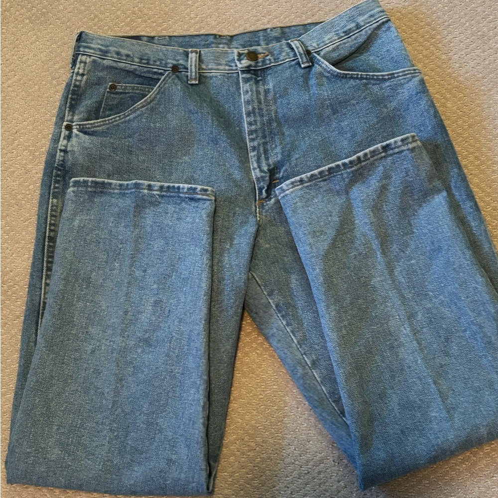 VIntage WRANGLER 36 x 30 Heavy Cotton Relaxed Tapered Jeans